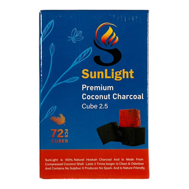 SunLight Premium Coconut Charcoal 72 Cubes صن لايت فحم بجوز الهند